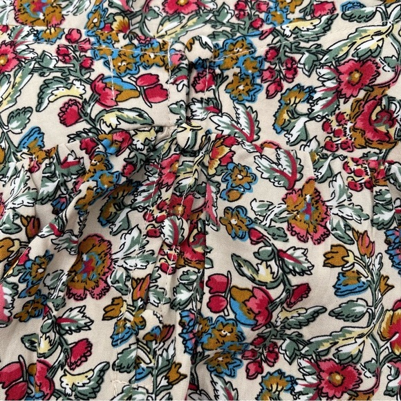 New Natural Life Sz Small High Neck Tiered Mini Dress Floral Print Tie Back - Picture 6 of 11